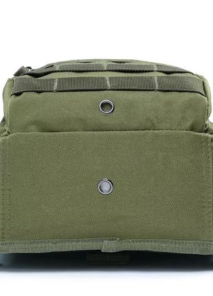 Нагрудная сумка с быстрым сбросом мужская тактическая сумка на много отделений многофункциональная. зеленая3 фото