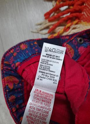 Marks&spencer червоні штани брюки дівчачі одяг для дівчат 2 роки 4