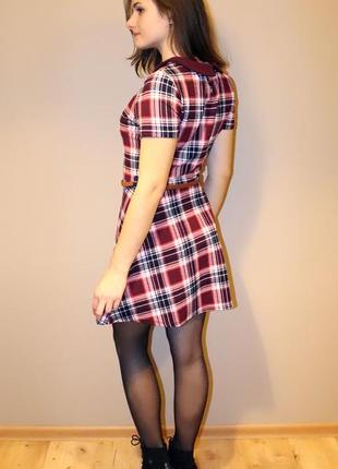 Стильное молодёжное платье с кожаным поясом2 фото