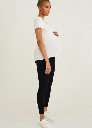 Джинсы для беременных (скинни), размер евро 46, цвет черный1 фото
