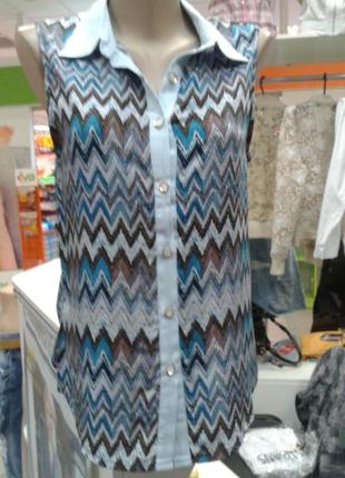 Блузка . штапик. нова!!!