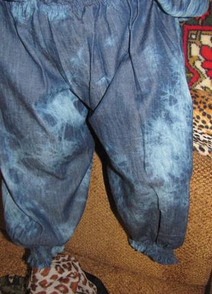 Лёгкий комбинезон под джинс на резинке4 фото