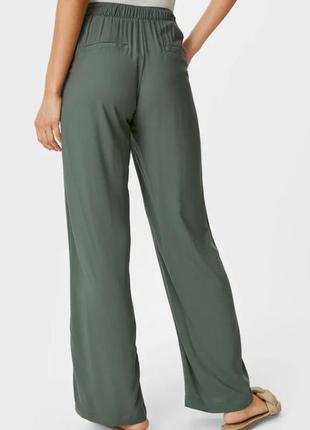 Тканевые брюки, размер евро 46, цвет зеленый2 фото
