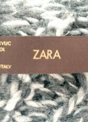 Zara пончо шерсть.4 фото