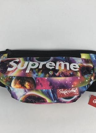 Сумка бананка на пояс supreme галактика