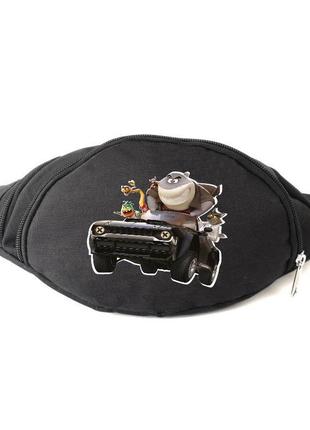 Сумка бананка погані хлопці 001 на пояс cappuccino (bes 001-black) чорний