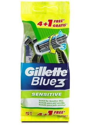 Одноразові бритви gillette для чутливої шкіри упаковка з 5 шт.