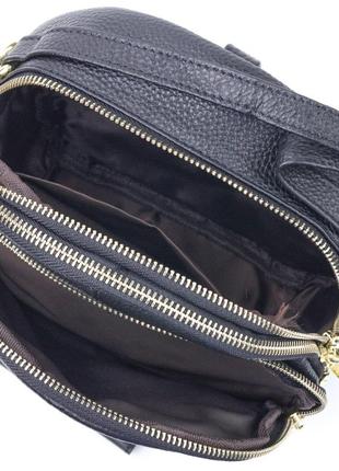 Рюкзак женский кожаный vintage 20690 черный5 фото