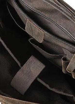 Рюкзак дорожній vintage 14711 шкіряний темно-коричневий6 фото