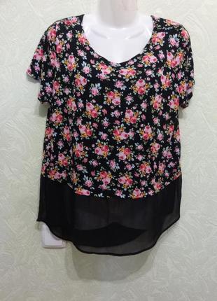 Модная блуза с шифоновым низом george р.145 фото