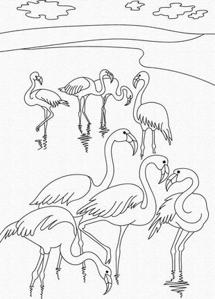 Роспись на холсте. art craft "фламинго" 25х30 см 15511-ac