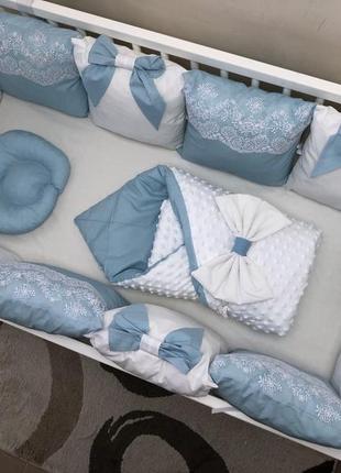 Комплект постільної білизни baby comfort грація блакитний