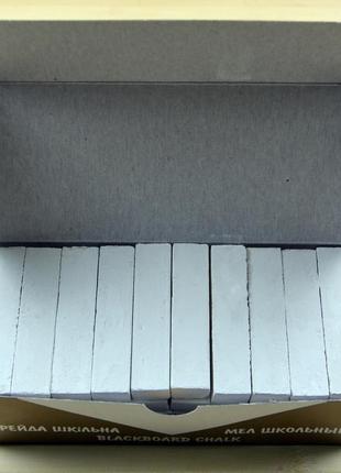 Мел белый квадратный школьный 50 шт/уп "ramax" (70x15х10 мм.)2 фото