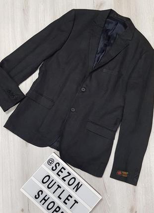 Тнмно-серый пиджак из смессового льна 50 размер3 фото