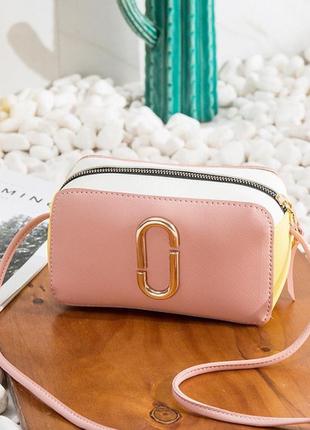 Стильна маленька жіноча сумка, модна міні сумка клатч для дівчини рожевий