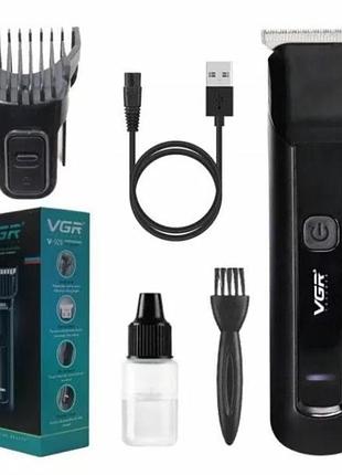 Беспроводной компактный триммер для волос vgr v-928 с usb кабелем, для мужчин, черный (v928) apa