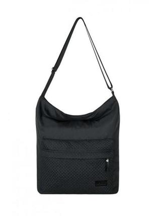 Легкая вместительная сумка а4. женская чёрная сумка через плечо. жіноча сумка1 фото