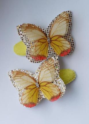 Комплект заколочок для волосся клік-клак - метелики