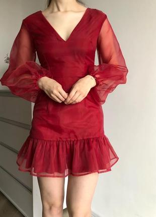 Сукня з пишними рукавами missguided7 фото