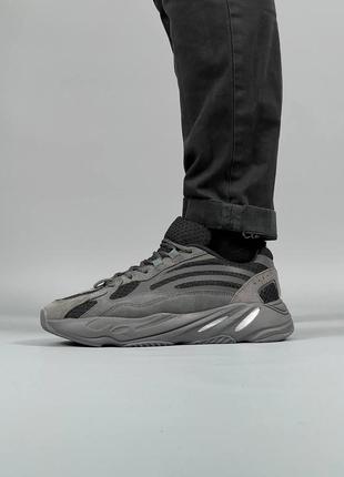 🍁adidas yeezy boost 700 v2 dark grey black🍁кроссовки мужские адидас изи буст 700, кроссовки мужские адидас изы буст демисезонные10 фото