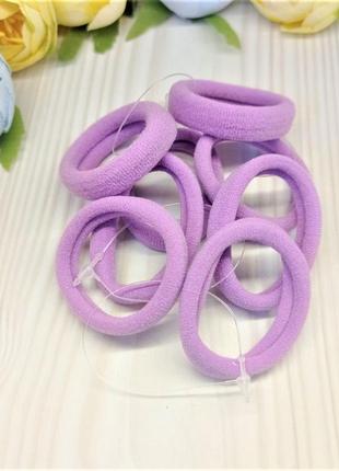 Набір 8 шт гумка для волосся мікрофібра фіолетова 4 см