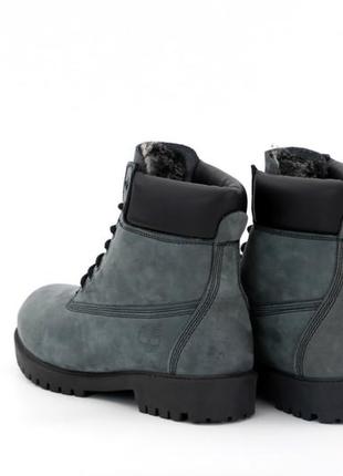 Черевики timberland grey fur ботинки 2