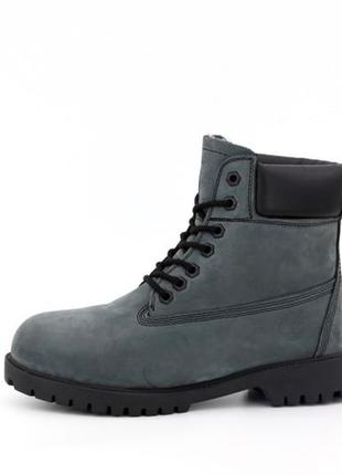 Черевики timberland grey fur ботинки4 фото