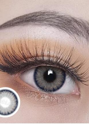 Линзы для глаз цветные серые. хорошее перекрытие своего цвета