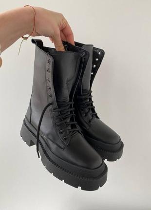 Ботинки натуральная кожа зима женские