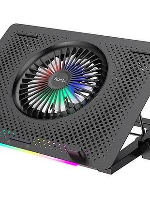 Підставка-кулер для ноутбука hoco dh11 з rgb-підсвіткою, чорний