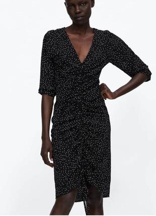 Плаття в горошок zara, розмір xs, s