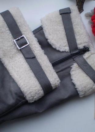 Женские кожаные сапоги зима6 фото
