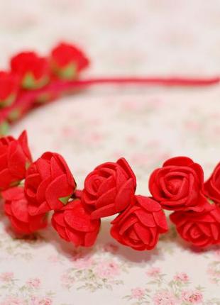 Обруч "красные розы"1 фото