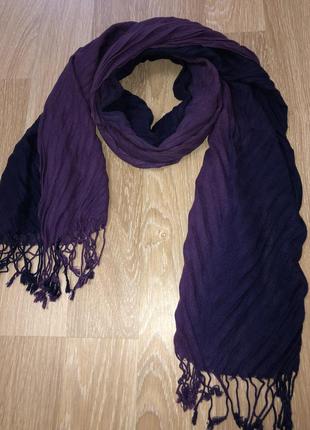 Красивый тёплый шарф, шаль,накидка, фиолетовый, красивый2 фото