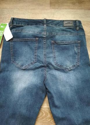Бомбовые стрейчевые джинсы с высокой талией denim, р. 40, замеры на фото4 фото