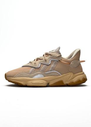 Мужские кроссовки adidas originals ozweego beige #адидас4 фото