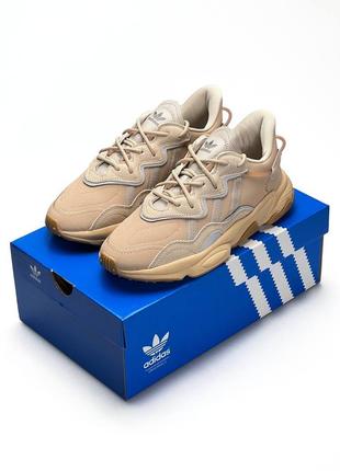 Мужские кроссовки adidas originals ozweego beige #адидас1 фото