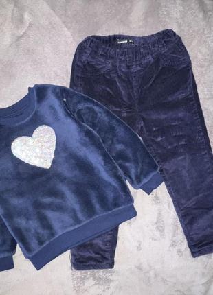 Б/в теплый костюмчик на девочку 98-104 см reserved/cool club