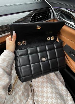 Женская средняя черная сумка с цепочкой через плечо michael kors🆕 стильная сумка2 фото