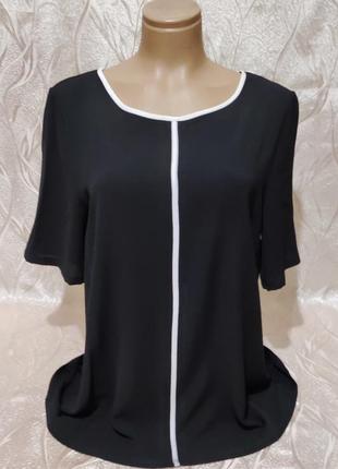 Новая черная классическая блузка 52