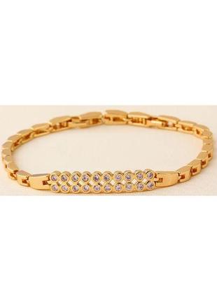 Позолоченный браслет с цирконами (gf314)