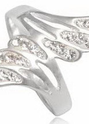 Серебряное кольцо tn949 с кристаллами swarovski размер 17,18