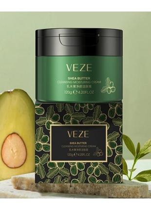 Зволожувальний та очищуючий крем для вмивання veze shea batter cleansing moisturizing cream з маслом ши 120