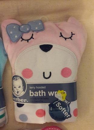 Рушник з махровим капюшоном gerber оригінал
