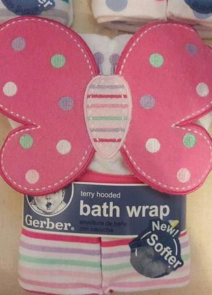 Рушник з махровим капюшоном gerber оригінал