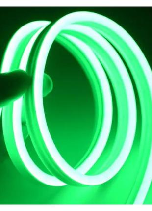 Світлодіодна неонова стрічка neon 220в jl 2835-120 g ip65 герметична 5 метрів зелена
