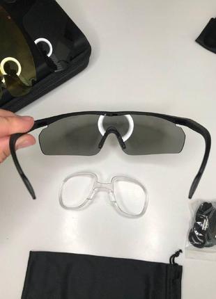 Комплект! тактичні окуляри балістичні окуляри 4 лінзи + чохол+шнурок тактические/балистические2 фото