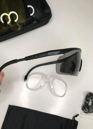 Комплект! тактичні окуляри балістичні окуляри 4 лінзи + чохол+шнурок тактические/балистические5 фото