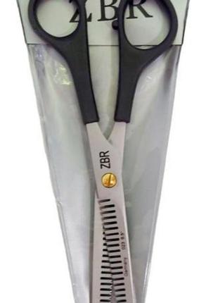 Ножиці для філіровки zauber 6,5" двосторонні для навчання та дому
