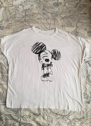 Котонова футболка оверсайз  mikey mouse1 фото
